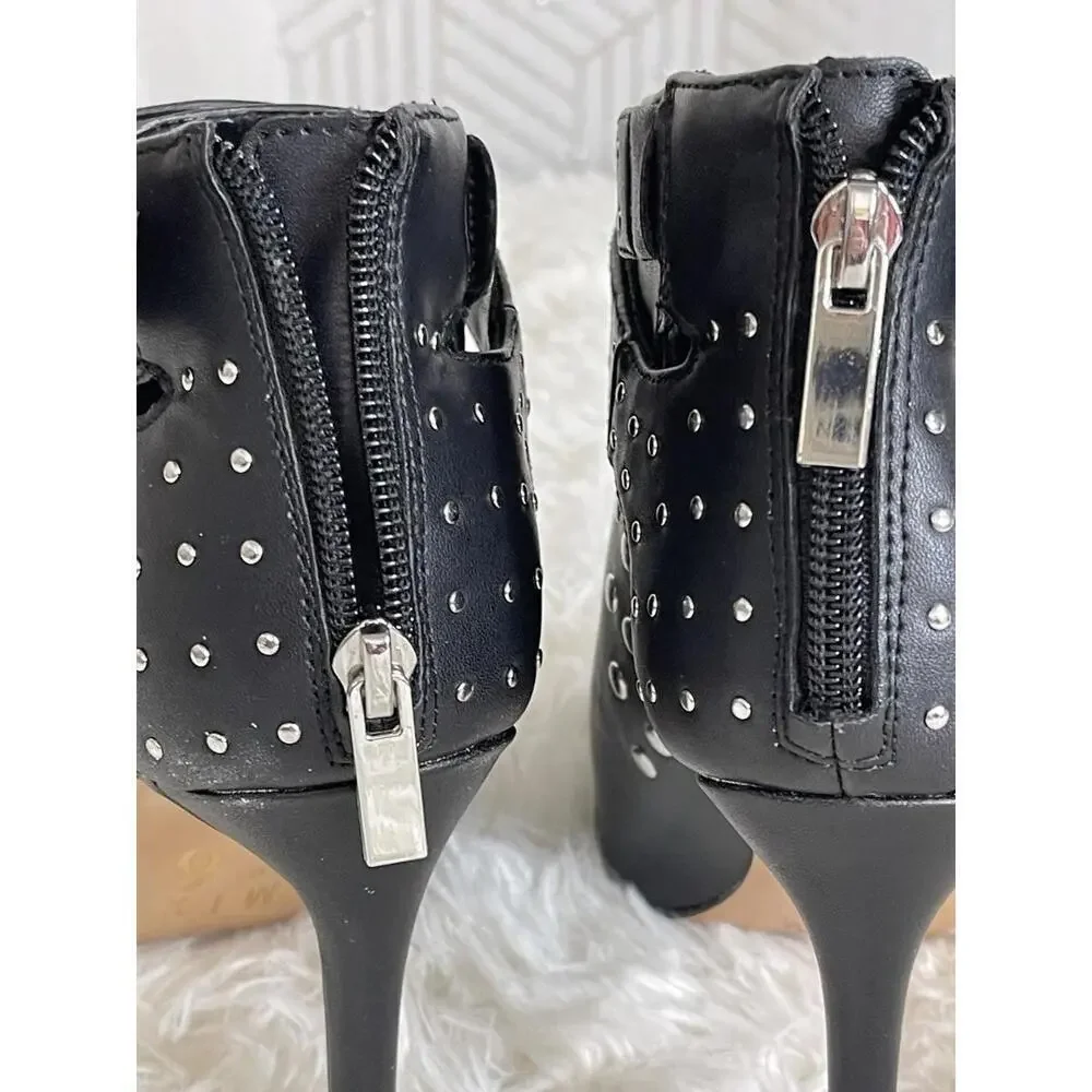 NWOB Mix No6 Dillan Shootie Black Studded Booties Sz 7